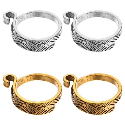 4 Stück dekorative Häkelringe Strickzubehör Fingerhüte