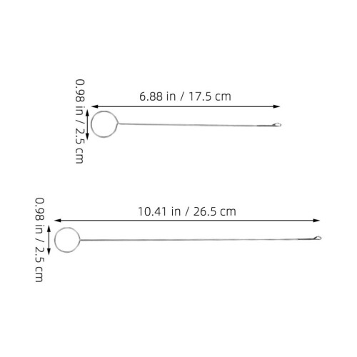5 metal tongue pullers with hook closure for threading 1