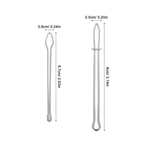 Generic 8 Metal Sewing Cord Threader Silver 1