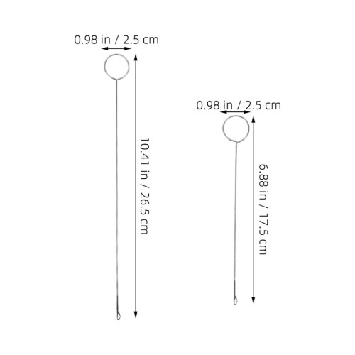 5 metal tongue pullers with hook closure for threading 2