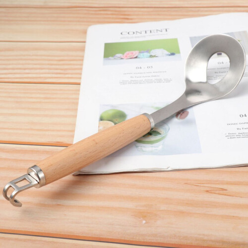 Fleischbällchenlöffel, 304 Holzgriff, für Zuhause 2
