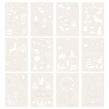 12 weihnachtliche Papierschablonen zum Zeichnen und Dekorieren
