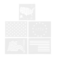 5 wiederverwendbare Schablonen für die amerikanische Flagge zum Selbermachen