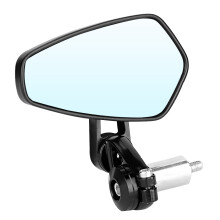 Universal 7/8 Zoll 22mm Aluminium Motorrad-Seitenrückspiegel Set, Blau