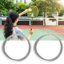 2 Stück 10m Hochflexible Badminton-Saite Weiß für Schlägertraining