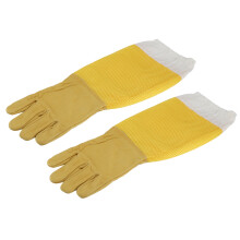 Breathable Sheepskin Beekeeping Gloves with Long Sleeves for Safe Protection