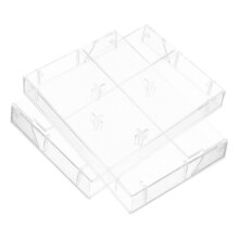 Masteelf 2 . Kassettenaufbewahrungsbox, Außen transparent, Vintage