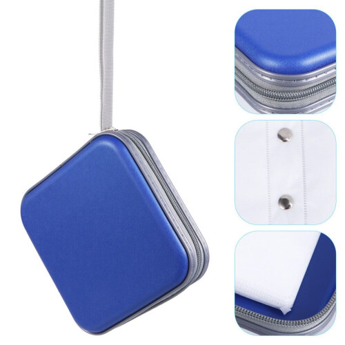 40 Capacity Plastic DVD Case with Zipper for CD Organization 2