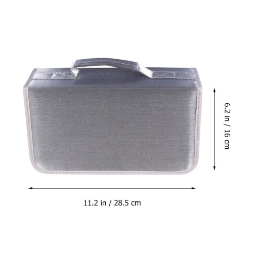 Mercerized, 128-piece CD bag, large, portable (grey) 1