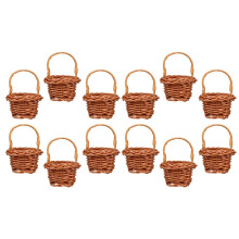 12 mini bloemenmandjes, geweven decoratieve mandjes