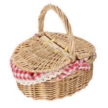 1 gevlochten rieten mand voor groenten, picknick thuis