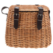 Rieten picknickmand met schouderriem voor paaseieren