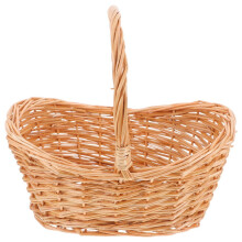 Grote wilgenhouten plantenbak met mand voor tuinoogst