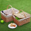 Cesta de mimbre para picnic con forro 4