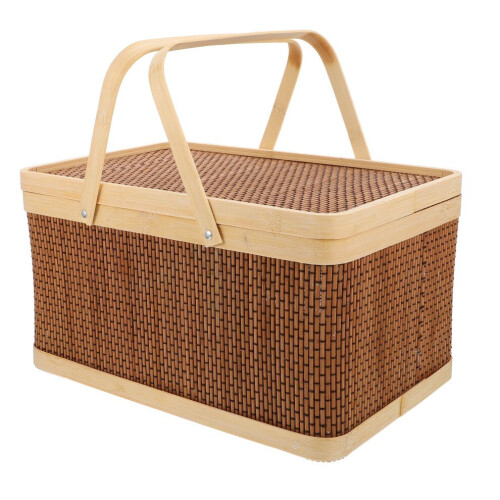 1 decoratieve picknickmand, handmand, snackmand 2