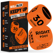SKILL BLOX Football Keepy Up Training Dice (2 pcs) - Gifts for Boys and Girls - Soccer Skills Training (SKILLBLOX KEEPY UP DICE)