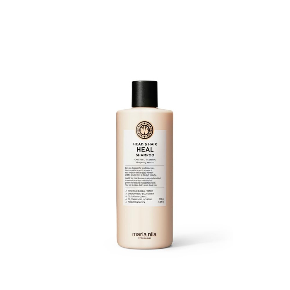 Maria Nila Head & Hair Heal Shampoo 350 Ml, Prevents Dandruff/Scalp Problems & Stimulates Hair Growth, 100% Vegan & Sulfate/Paraben Free