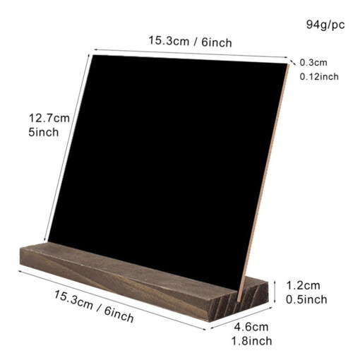 Tischschild mit Tafelsymbol, Holz, schwarz 1