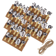 30 portatarjetas: clips de alambre metálico para decorar el número de mesa