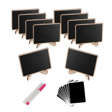 Mini-Dinnerparty-Set mit Holzsockel, 10 Blatt + Folien + Stifte