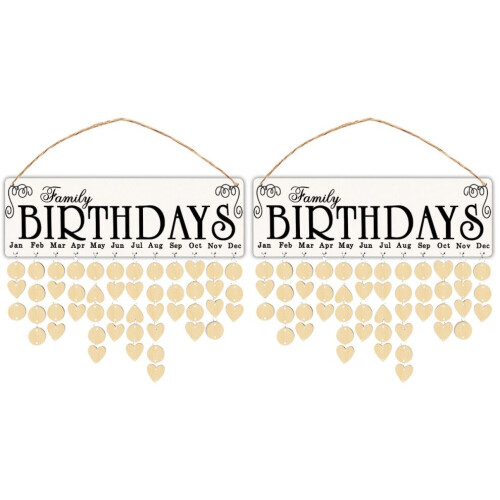 Paquete de 2 calendarios de recuerdos para cumpleaños 1
