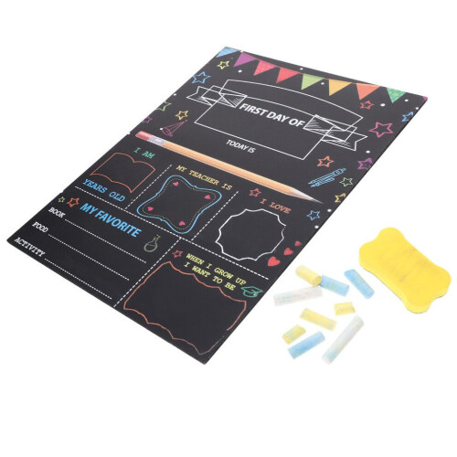 1 set schoolbordjes "Eerste schooldag" kinderaccessoires
