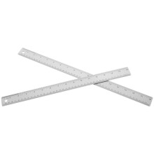 2 linjaler 46,50 x 3,20 x 0,20 cm silverfärgade