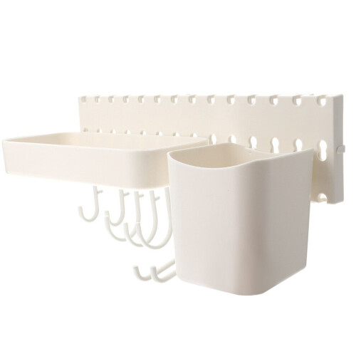 1 set Pegboard-kombinationskit väggmontering utan borrning 1