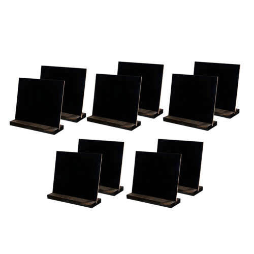 10 Mini-Holztafeln, schwarz, für Zuhause 1