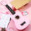 Hawaiiansk ukulele i rosa med lindträ 4