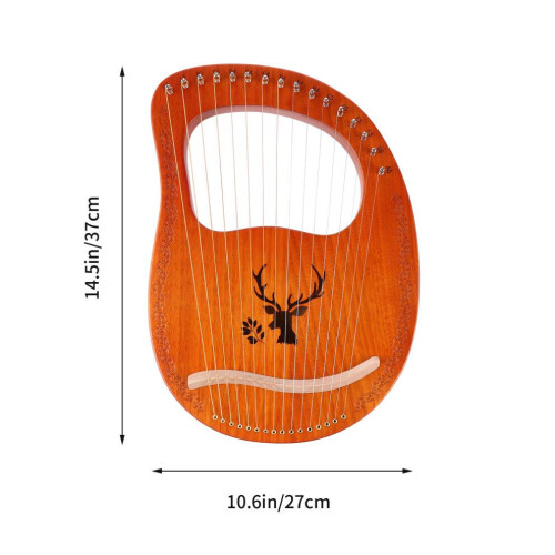 lyre with 16 metal strings and - 1