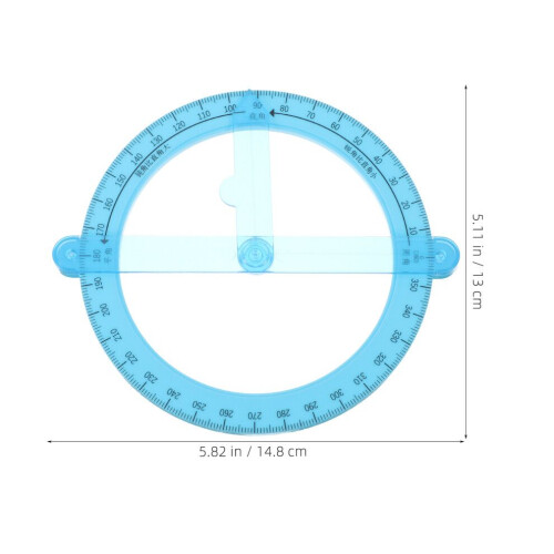 5pcs Circular Angle Measuring Device with Swivel Arm Blue 360 Degree 1