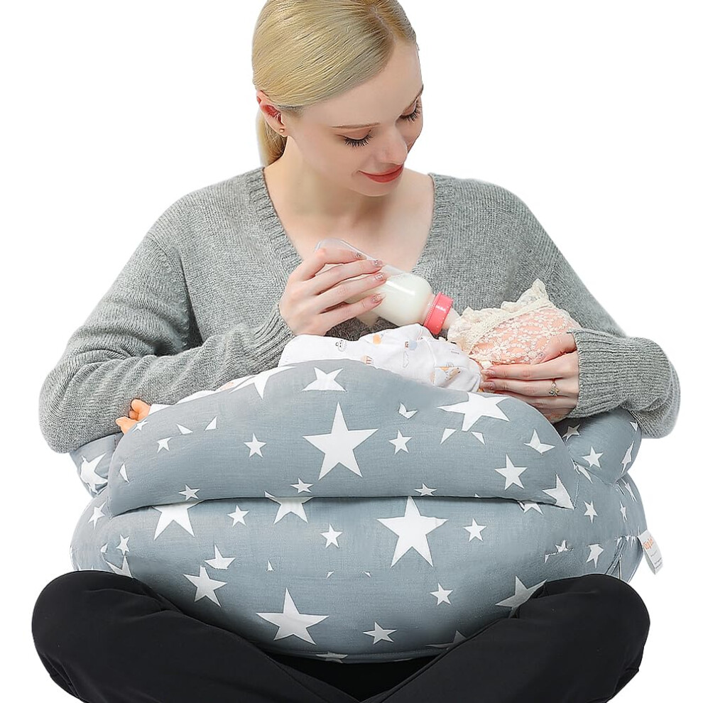 Nursing Pillow, Breastfeeding Pillow Maternity Pillow Pregnancy Pillow For Sleeping With Cotton Cover, Adjustable Waist Strap And Safety Chilling Home