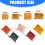 PU Leather Desktop Storage Tray With Double Compartments-Orange 2