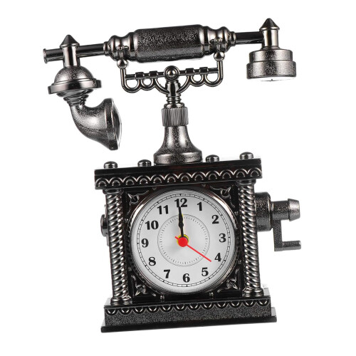 Traditional Whirling Call Plastic Telephone Copy-Black color