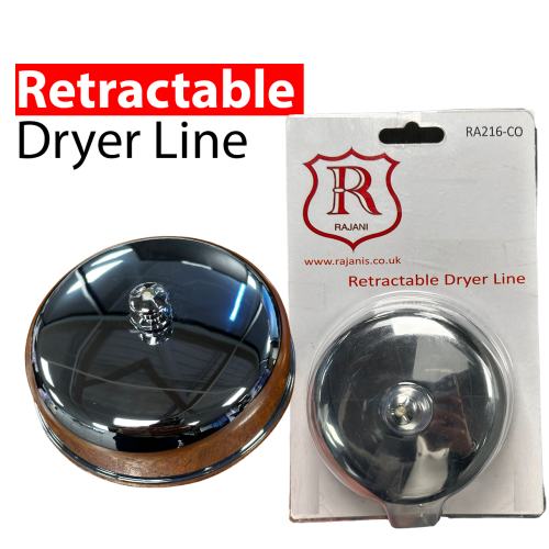 Retractable Drying Line - Expandable Bathroom Clothesline with Durable Polypropylene Rope up to 7.55ft