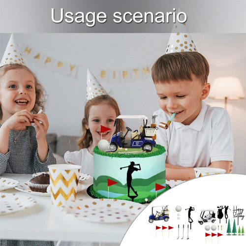 Golfing Theme Birthday Dessert Deck Plastic Cart Plan For-B 2