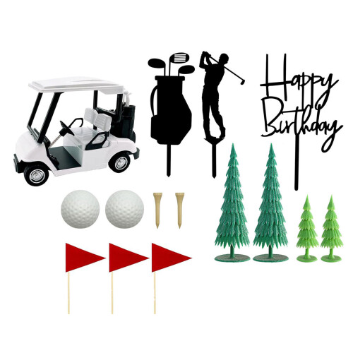 Permanente plastic golfkar-taartaccessoires, perfect voor-B