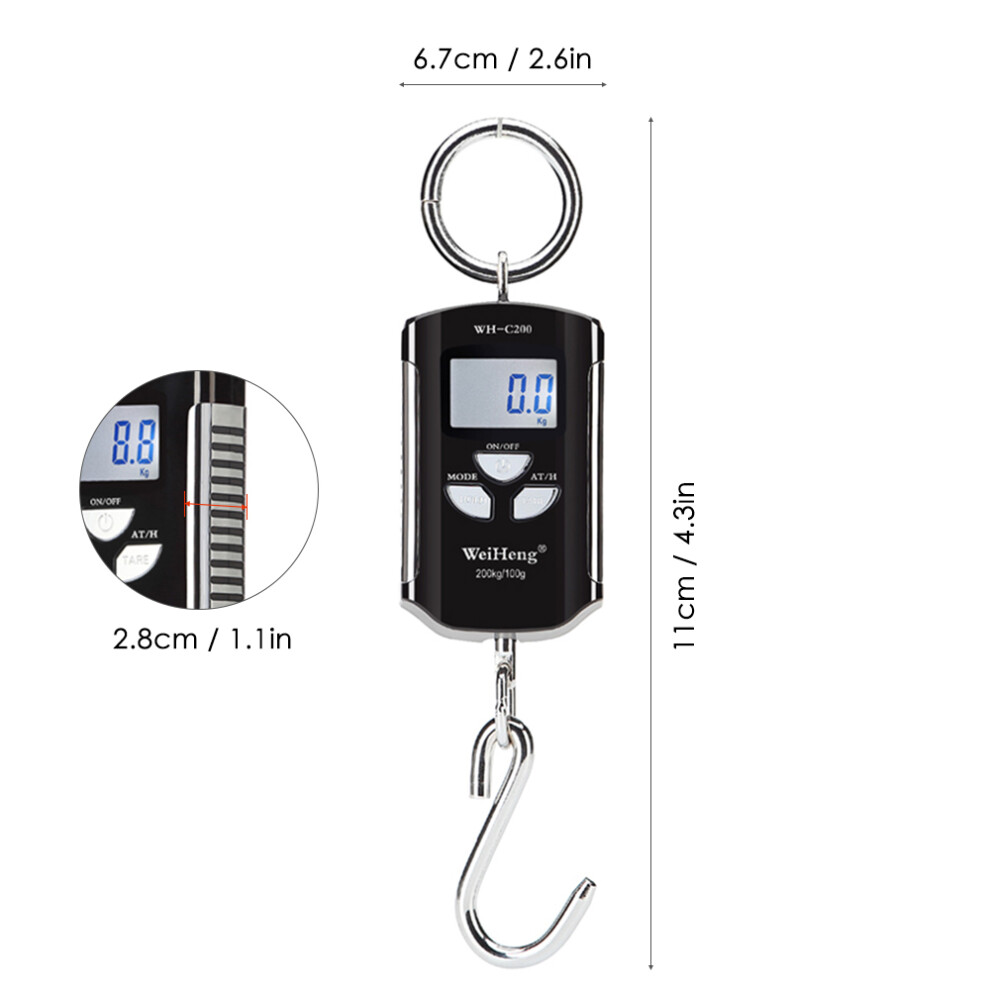 WeiHeng Digital Luggage Fishing Postal Scale 200KG/440Lbs Backlit LCD-image-OPC-PMY2KVH-NEW