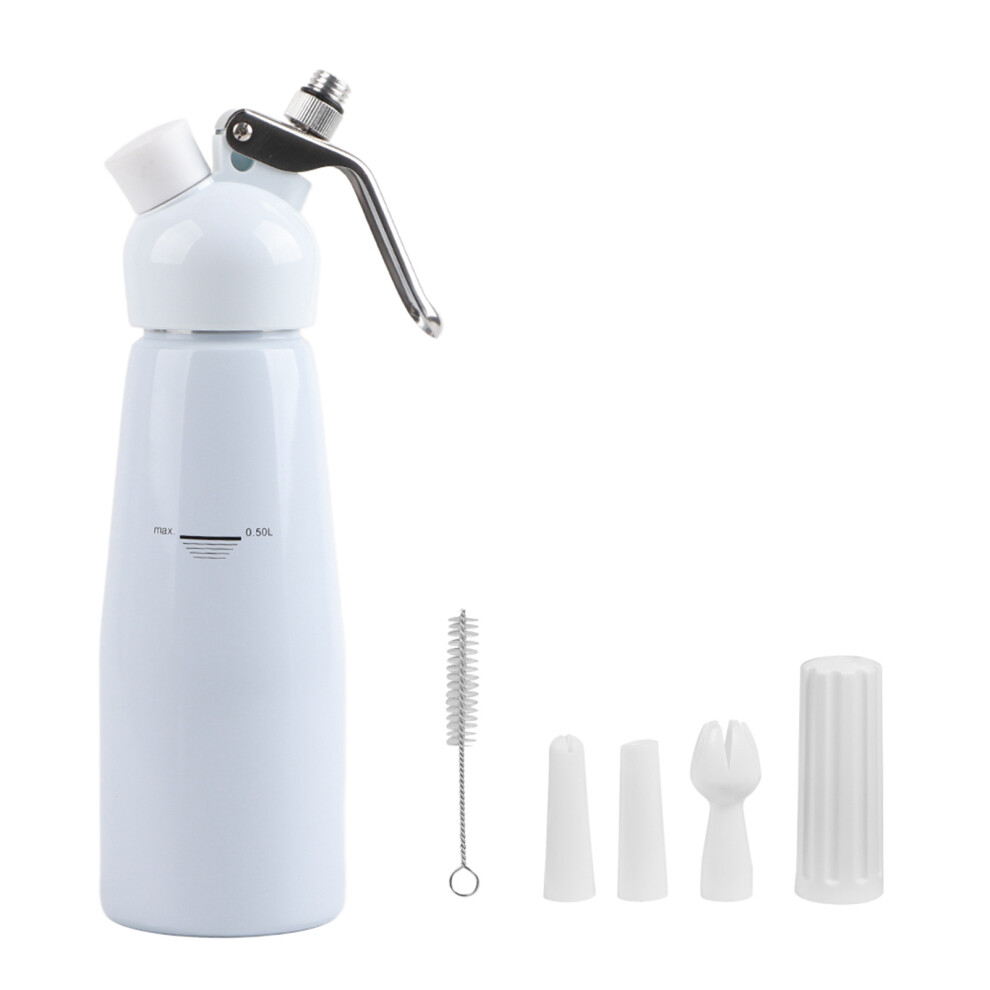 500mL Aluminum Cream Dispenser with 3 Nozzles (White)-image-OPC-PMY2R6N-NEW