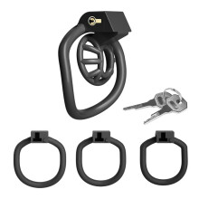 Sissy Chastity Cage Sex Toys Flat Chastity Lock Exercise Invisible Penis Cage for Penis Training SM Bondage to Prevent Erection for Men black-A2 Black