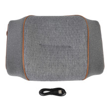 Heated Neck Pillow Gray USB Powered 3 Levels Memory Foam Support