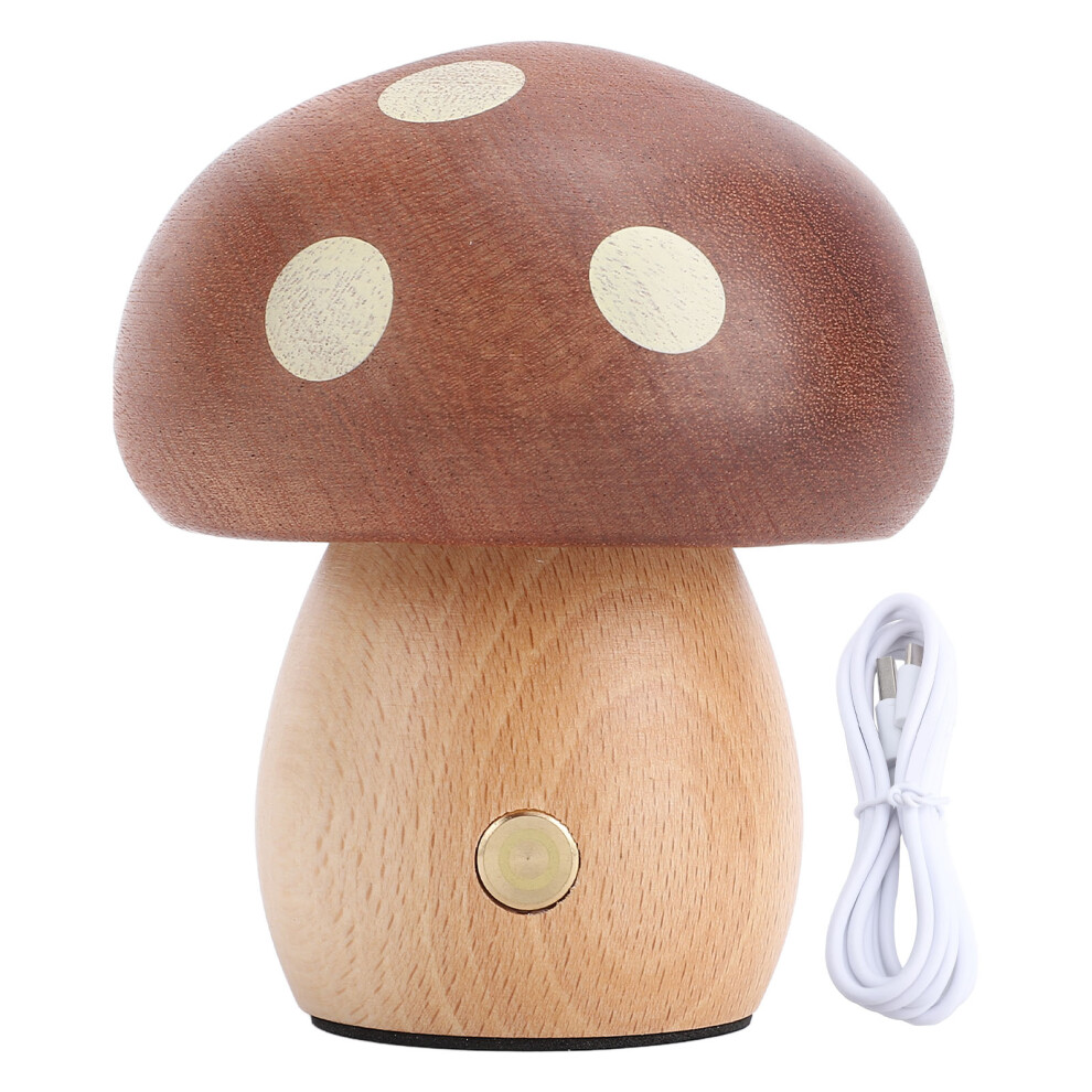 Mushroom LED Table Lamp Wooden Warm Light Dimming Rechargeable-image-OPC-PMY2WX6-NEW