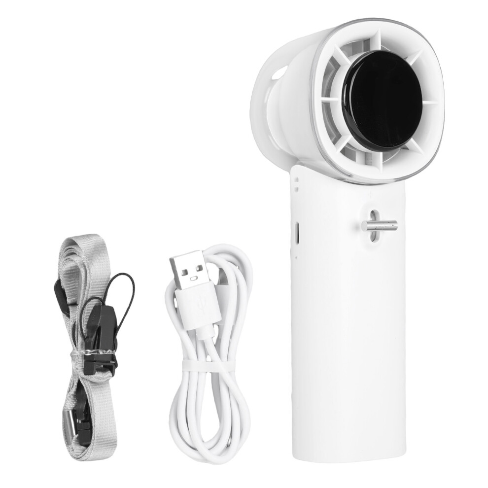 () Rechargeable Fan 3600Mah 128 Speed Quiet 2.36X2.19x6.38in White/Gray 422354318745