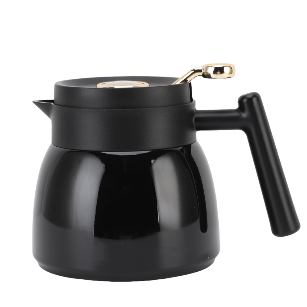 (Black) Thermal Tea Pot 880ml Stainless Steel Insulated Filter Temp Display-image-OPC-PMY52WY-NEW