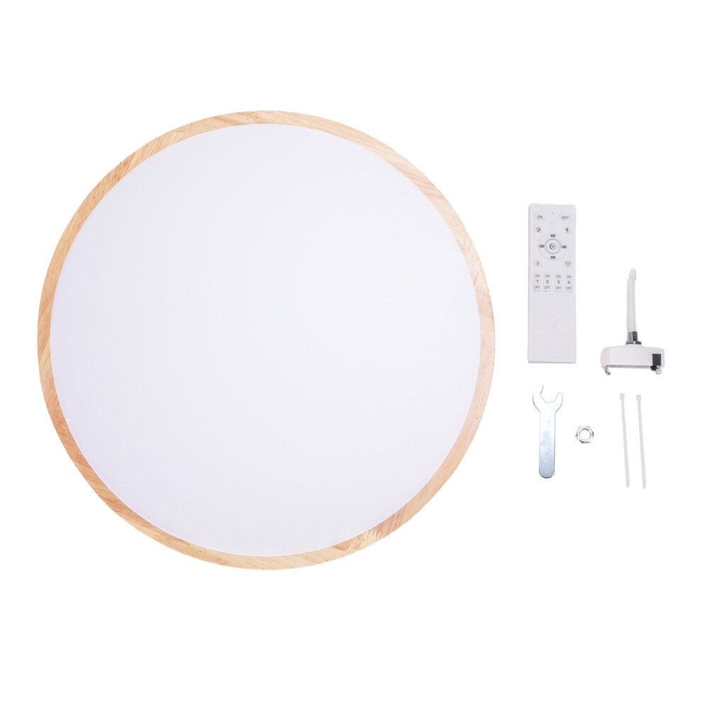 (30cm/11.8in) LED Flush Mount Ceiling Light Wooden Dimmable 3000K-6500K 30cm-image-OPC-PMY55HS-NEW