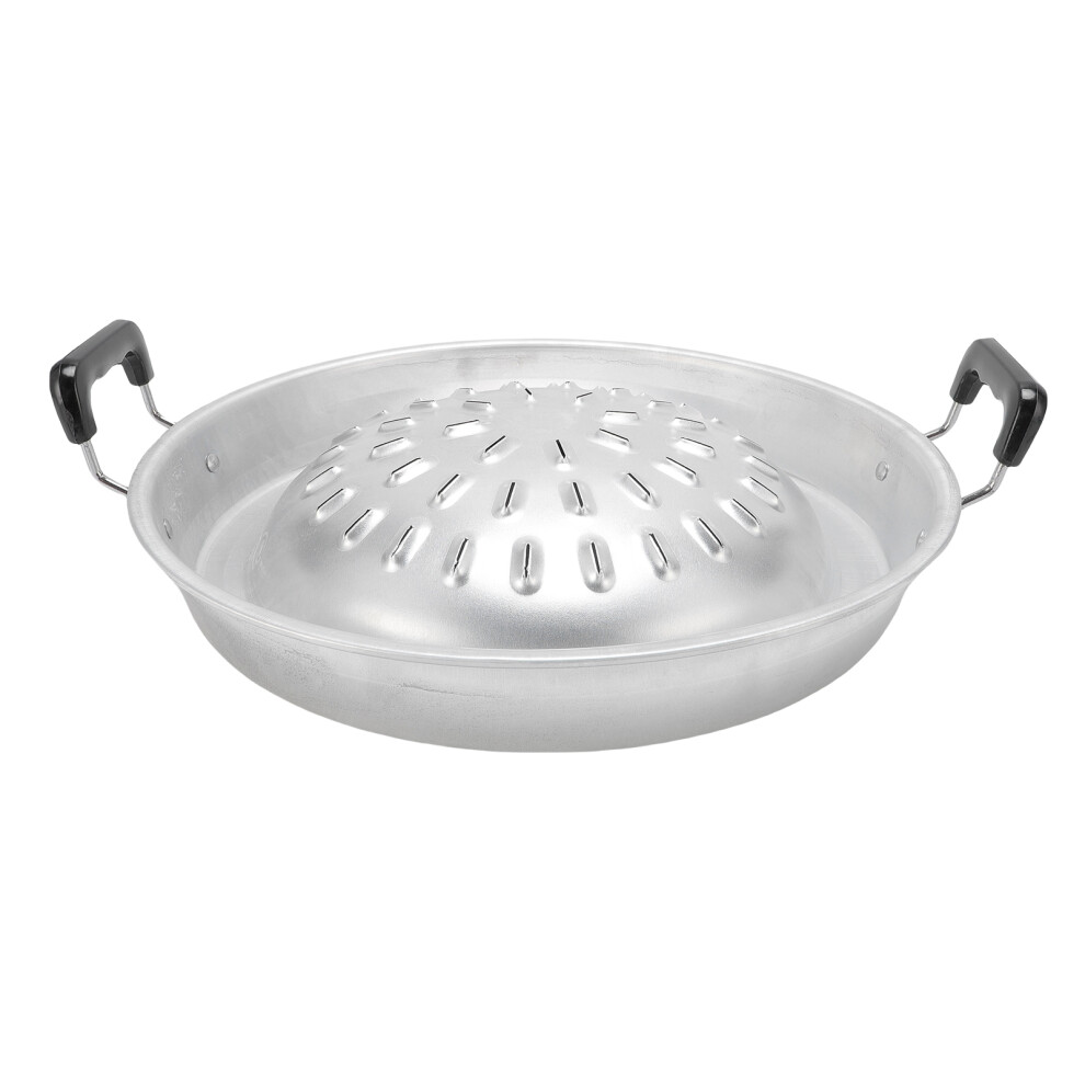 (35cm/13.78in Original Color) Thai BBQ Grill Pan 2 in 1 Non Stick Aluminum 35cm Black-image-OPC-PMY5657-NEW