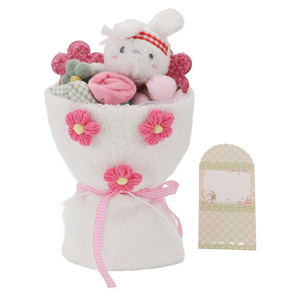 (White) Plush Rabbit Toy Bouquet Gift for Mom Wife Girlfriend Daughter Pink-image-OPC-PMY569J-NEW