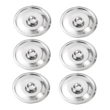 6pcs Stainless Steel Pan Covers Pot Lid Replacement for Frying Pans Bowls and Oil Tanks Heat Resistant Kitchen Essential