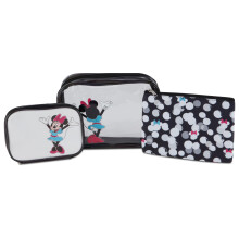 Juego de estuches para cosmιticos de Mickey Mouse - Estuche para cosmιticos de viaje con licencia oficial de Mickey y Minnie Mouse Juego de 3 pie